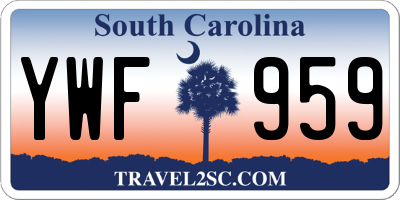 SC license plate YWF959