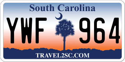 SC license plate YWF964
