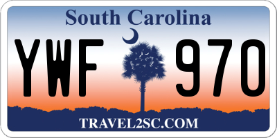 SC license plate YWF970