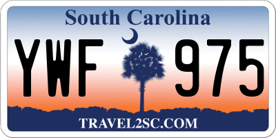 SC license plate YWF975