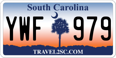SC license plate YWF979
