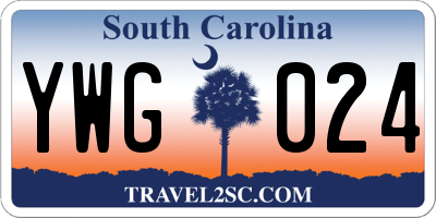 SC license plate YWG024
