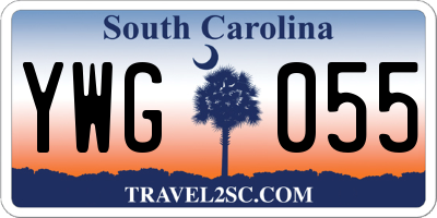 SC license plate YWG055