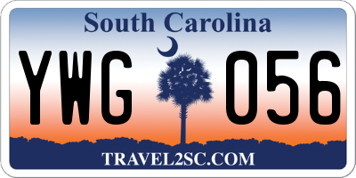 SC license plate YWG056