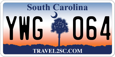 SC license plate YWG064