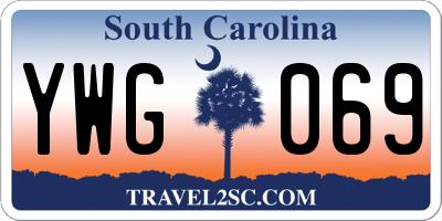 SC license plate YWG069