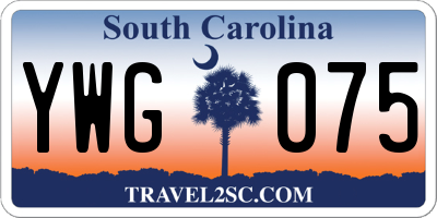 SC license plate YWG075