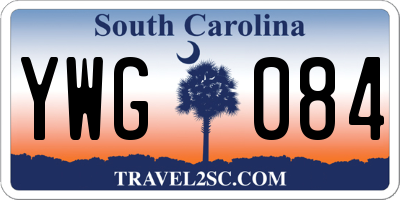 SC license plate YWG084