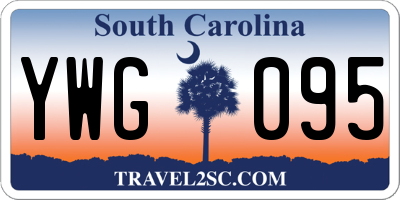 SC license plate YWG095