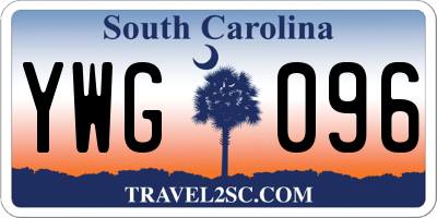 SC license plate YWG096