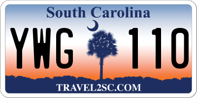SC license plate YWG110