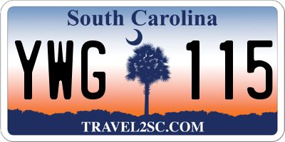SC license plate YWG115