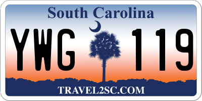 SC license plate YWG119