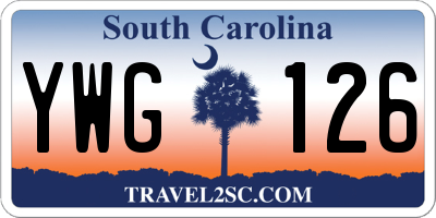 SC license plate YWG126