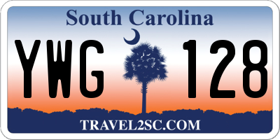 SC license plate YWG128