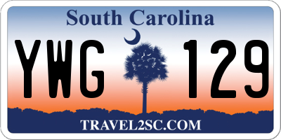 SC license plate YWG129