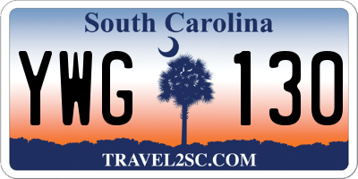 SC license plate YWG130