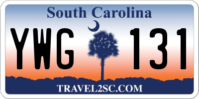 SC license plate YWG131