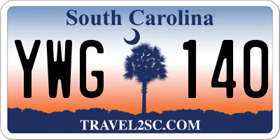 SC license plate YWG140