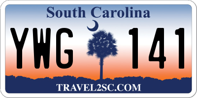 SC license plate YWG141