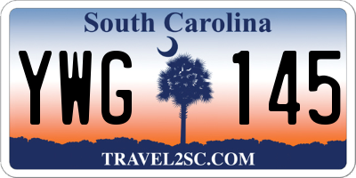 SC license plate YWG145