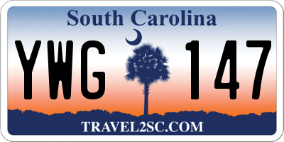 SC license plate YWG147