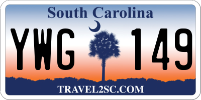 SC license plate YWG149