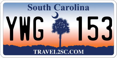 SC license plate YWG153