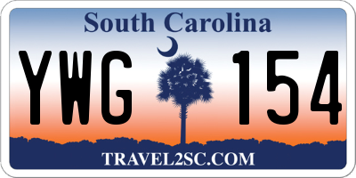 SC license plate YWG154