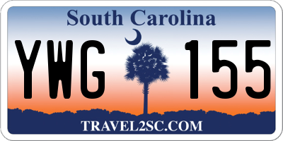 SC license plate YWG155