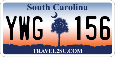 SC license plate YWG156
