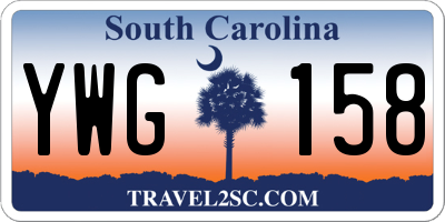 SC license plate YWG158
