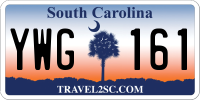 SC license plate YWG161
