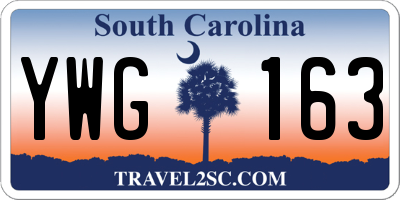 SC license plate YWG163