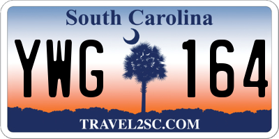 SC license plate YWG164
