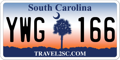 SC license plate YWG166