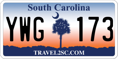 SC license plate YWG173