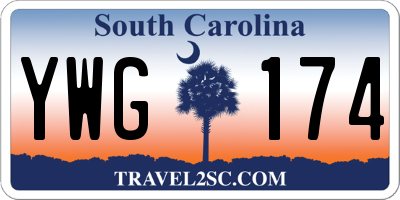 SC license plate YWG174