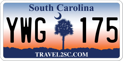 SC license plate YWG175