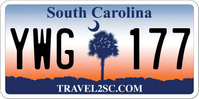 SC license plate YWG177