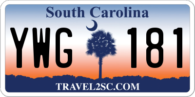 SC license plate YWG181