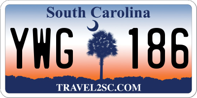 SC license plate YWG186
