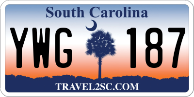 SC license plate YWG187