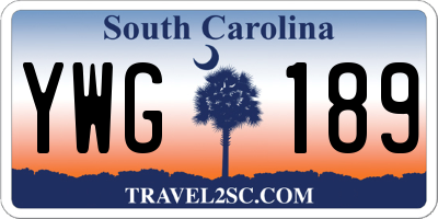 SC license plate YWG189