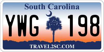 SC license plate YWG198