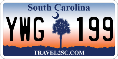 SC license plate YWG199