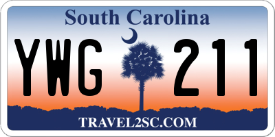 SC license plate YWG211
