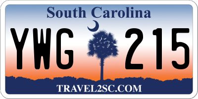 SC license plate YWG215