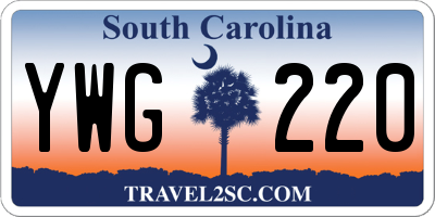 SC license plate YWG220