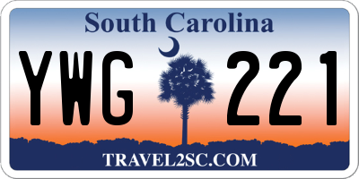 SC license plate YWG221